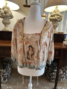 Magnolia Pearl Cotton Printed Millie Jo Blouse 1237 Sweetums OS NWT - Picture 1 of 15