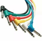 Perfektion 6-Pack Colored 1/4" TS 1' Ft Patch Cables For Guitar Pedals PM-616