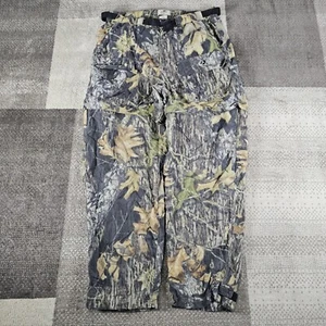 Mossy Oak Baggy Convertible Track Pants Mossy Oak Camo Break Up Mens Size L - Picture 1 of 9