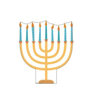 Hanukkah Menorah Chanukah Cardboard Decoration Holiday Jewish Festival of Lights — 第 1/4 张图片