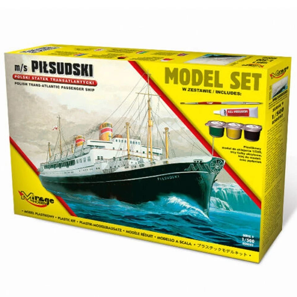 Mirage Hobby 850092 Kit 1/500 M/S Pilsudski Trans Atlantic Passenger Ship - Immagine 1 di 1