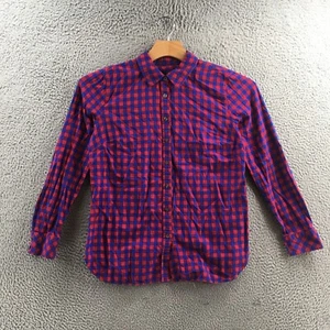 Talbots Button Up Shirt Mens S Multicolor Gingham Cotton Long Sleeve Collared - Picture 1 of 14