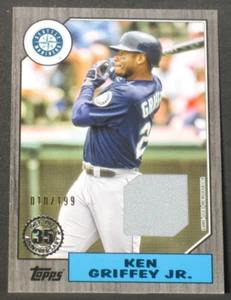 Ken Griffey Jr 2022 Topps 1987 Design Black Jersey (10/199) Seattle Mariners #KG - Picture 1 of 2