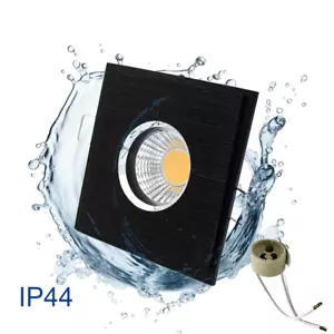 LED Einbaustrahler Badezimmer Spots IP44 Quadrat schwarz Feuchtraum COB DIMMBAR - Bild 1 von 27