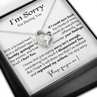 I'm sorry For Hurting You Please Forgive Me Apology, Necklace Gift For Xmas