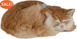 2025 Realistic Sleeping Lifelike Cat Plush Fake Fur Life Size Furry House Animal - Picture 1 of 6