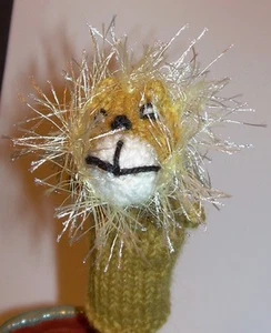 Fingerpuppe Wolle Original Handarbeit Löwe Fingerpüppchen Unikat  - Bild 1 von 6