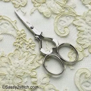 Wasa Solingen 3-1/2" Heavy Heart Embroidery Scissor-Nickel - Picture 1 of 2