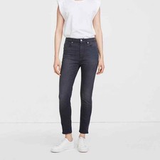 7 For All Mankind B(AIR) Denim High Waist Ankle Skinny Jeans in Evening Gray 33