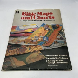 Vintage Bible Maps And Charts David Cook USA 1981 Large Colorful Classroom - Picture 1 of 24