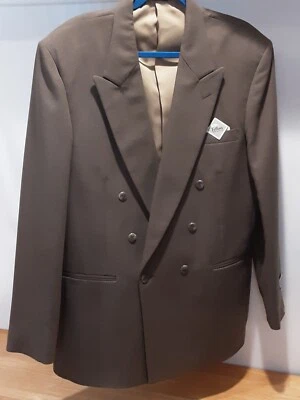 NEWJohn Henry Double Breasted Sport Coat 42L Olive no stain no wrinkle 20% wool  - Image 1 of 4