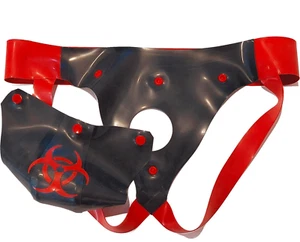 Rubberpigs Codpiece Jockstrap - Gefahrensymbol auf abnehmbarem Beutel - Bild 1 von 2