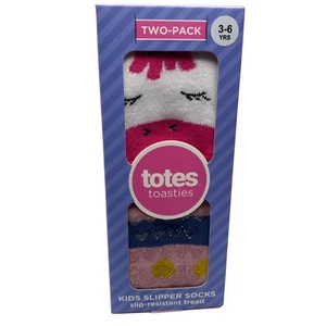 Totes Toasties Kids Slipper Socks Unicorn And Rainbows Size 3-6 years New - Picture 1 of 5