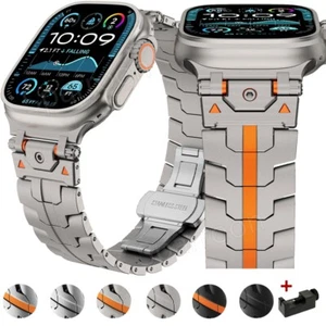 Metal iWatch Strap Band For Apple Watch 10 9 8 7 6 5 4 3 SE 44 45 46 Ultra 49 mm - Picture 1 of 28