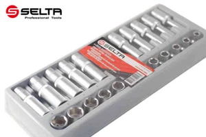 Selta Taiwan Deep & Regualr 20pc 1/2" Dr 6PT Socket Set:20-21-22-23-24-26--32mm - Picture 1 of 2