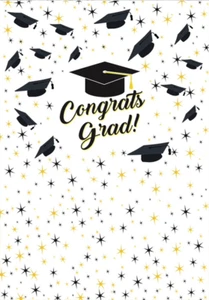 GRADUATION CLASS OF UNIVERSITY WHITE PARTY SUPPLIES BANNER BACKDROP DECORATION - Picture 1 of 4