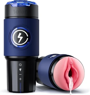 Masturbaters Automatic HandsFree Male Telescopic Heating Cup Stroker Men Sex Toy - Image 1 of 4