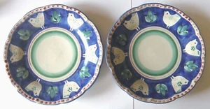 Pair of Italian “Solimene” Platters  13 ½ inches.  by  Vietri of Italy.  C.1980s - Picture 1 of 14