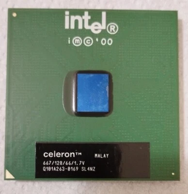 Intel Celeron 667 MHz / 128 / 66 / 1.7V SL4NZ  processore socket 370 Coppermine  - Immagine 1 di 2
