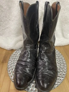 Lucchese Classics handgefertigte Straußenfeder Roper Stiefel braun Gr. 10 D 80254 - Bild 1 von 10