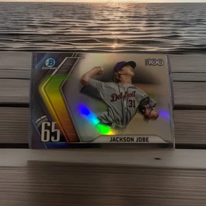 Bowman Chrome Top 100 Jackson Jobe 2022 #BTP-65 Detroit Tigers - Imagen 1 de 6