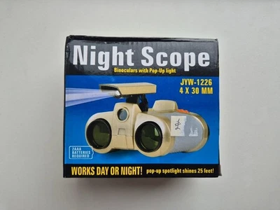 Binoculars 4 x 30 with Night Scope Pop-Up Light, Size:123mm x 110mm x 60mm - Image 1 of 4