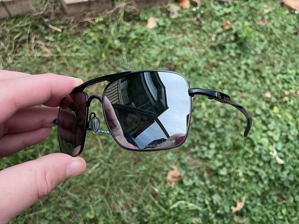 Oakley Deviation Satin Black/Silver Polarized Sunglasses W/ Case - Image 1 of 4