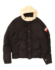 MONCLER Mens Hooded Padded Jacket Size 5 2XL Black Colourblock Winter DI47 - Picture 1 of 6