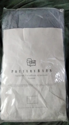 Funda protectora Potterybarn gris a medida T-Cushion nueva. Se adapta a sofá pequeño Foto 1 de 2