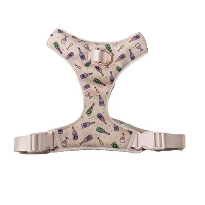 Arnês Top Paw para Cachorro XL Rosa Garrafa de Champanhe Estampa de Vidro - Imagem 1 de 4