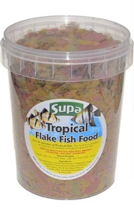 Supa Aquarium Fish Food Tropical Flake 1 Litre | Premium 194 g (Pack of 1) - Picture 1 of 4