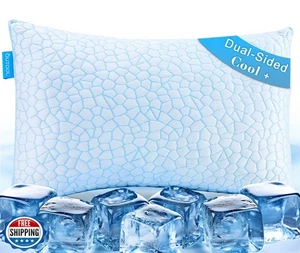 QUTOOL Kühlkissen für Warmschlafen, zerkleinerte Memory Foam Kissen Standar - Bild 1 von 5