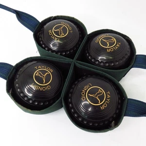 Thomas Taylor Lignoid Lawn Bowls Size 0 Set of 4 M-B11871 - Picture 1 of 12