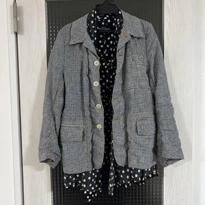 COMME des GARCONS black and white gingham check jacket, size S - Picture 1 of 5