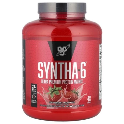 Syntha-6®, Ultra Premium Protein Matrix, Strawberry Milkshake, 5 lbs (2.27 kg) - Image 1 of 2