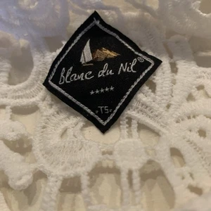 Blanc Du Nil White All Lace Shirt Blouse T5/44 - Picture 1 of 8