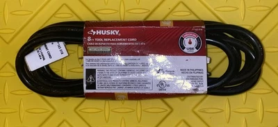 Husky: 8 Foot Tool Replacement Cord/ Medium Use 16 Guage - Brand New  - Image 1 of 3