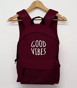 GOOD VIBES RUCKSACK TASCHE SCHULE COLLEGE BUCHRUCKSACK JUNGE MÄDCHEN HIPPIE SKATE NEU - Bild 1 von 4