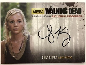 Walking Dead Season 4 PART 1 Emily Kinney - Beth Greene BLACK AUTOGRAPH EK2 - Picture 1 of 1