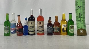LOT OF 51!!! Dollhouse Miniature Beer Alcohol Liquor Bottle Whiskey Full Bar. - Picture 1 of 7