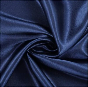 CHARMEUSE SATIN - MARINE - Stoff Brautkleid Mode Basteln Kostüme Meterware - Bild 1 von 1