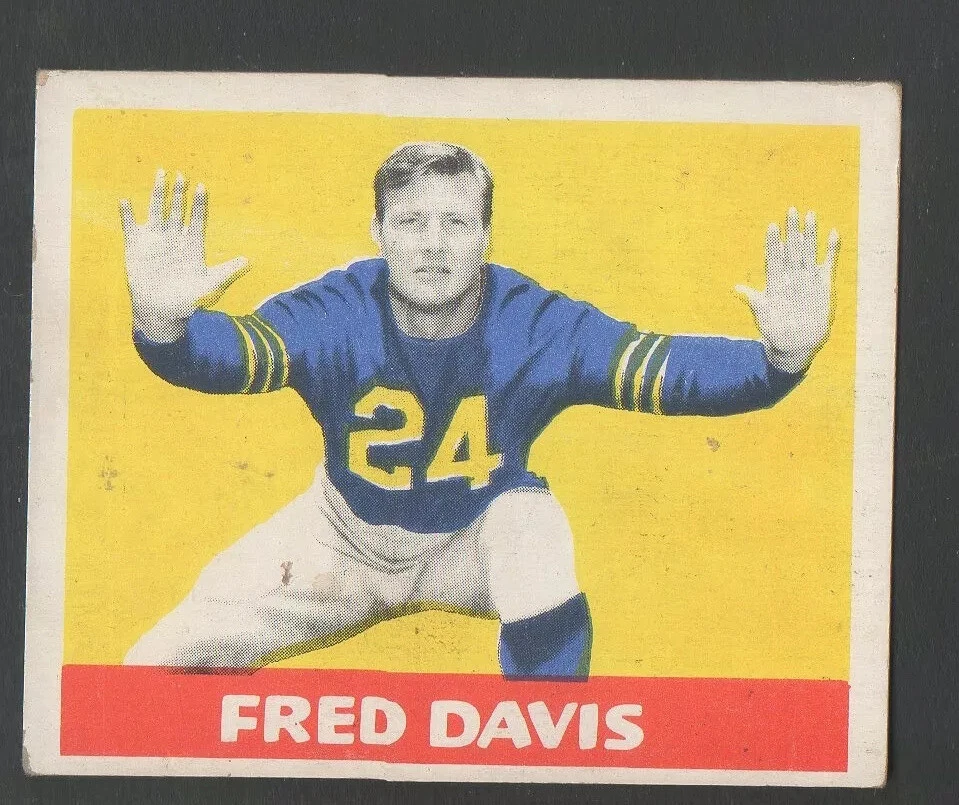 1948 Leaf Football Card #27 Fred Davis-Chicago Bears Vg Ex Card - Image 1 of 1