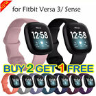 For Fitbit Versa 3 / Sense Silicone Band Replacement Watch Wristband Strap UK