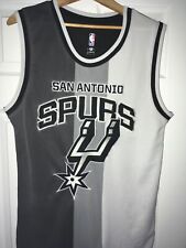 San Antonio Spurs Basketball Jersey Mens Large Gray/White Stitched Logo