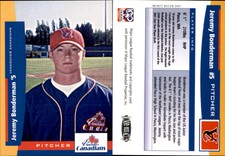 Jeremy Bonderman 2001 Vancouver Canadians #NNO3 Card *AutographDen*