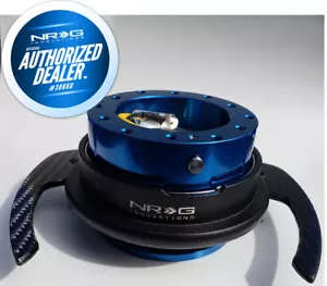 NEW NRG QUICK RELEASE GEN 4.0 BLUE BODY and CF HANDLES + HARDWARE SRK-700BL-CF - Foto 1 di 3