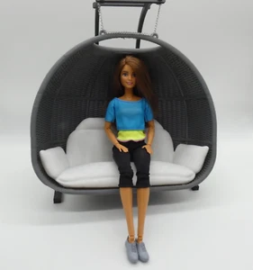1/6 Scale Doll Furniture Hanging Wicker Porch Swing Barbie Integrity Diorama - Picture 1 of 16