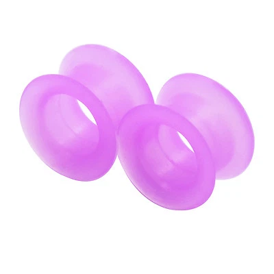 1Pair Thick Silicone Ear Skin Flesh Tunnels Plugs Ear Gauges Earskin Earrings - Image 1 of 4