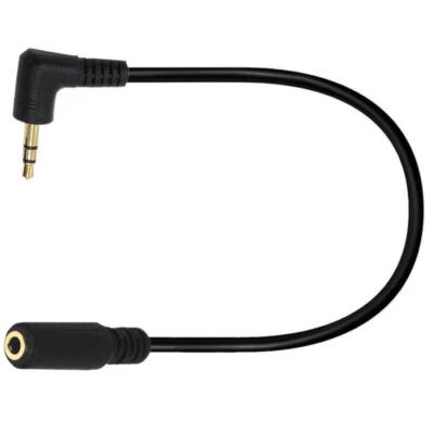 3.5mm Angled 3-Pole TRRS Male to 3.5mm 4Pole TRRS Female Stereo Cable 30cm - Image 1 of 4