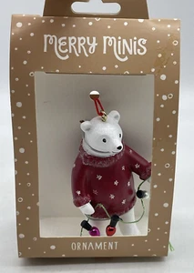 Demdaco Adorno de Navidad Feliz Minis Oso Polar Resina En Paquete NUEVO - Imagen 1 de 7